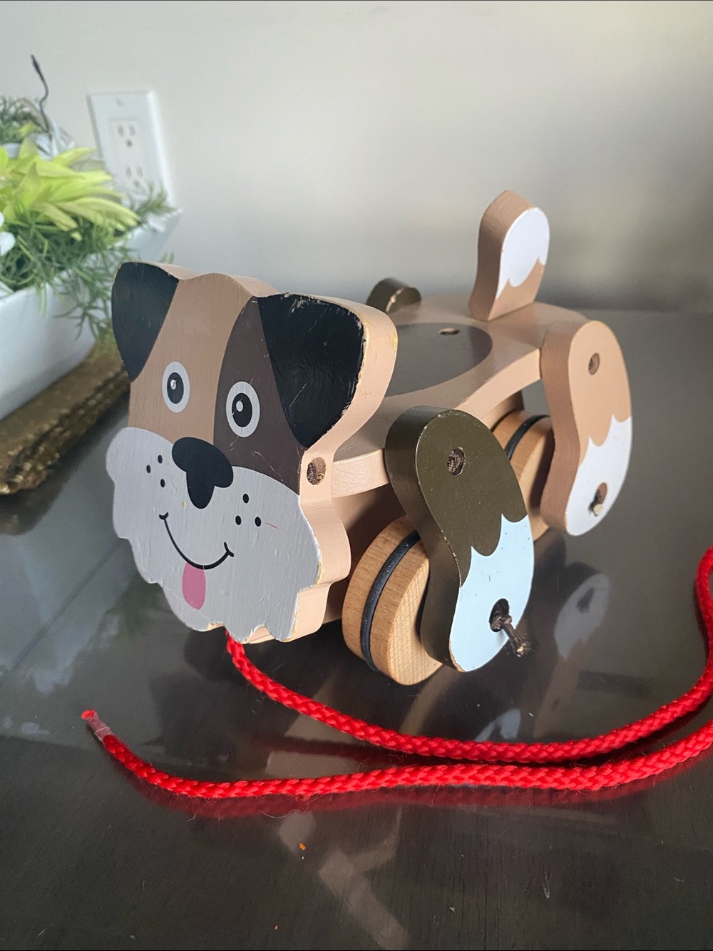 Melissa & Doug Wooden Pull-Along Dog Toy for kids toddler learning